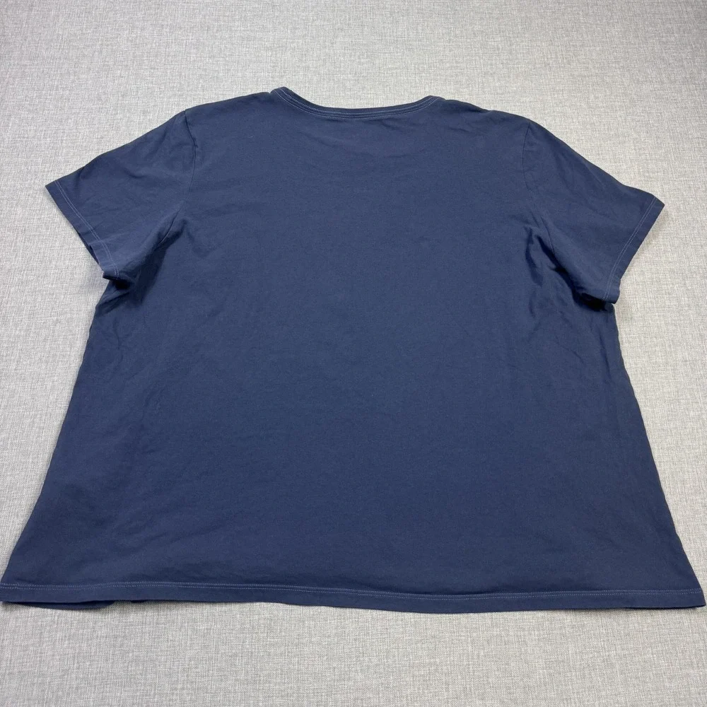 Life Is Good T-Shirt Womens 3XL Blue Crew Neck Basic Relaxed 100% Cotton